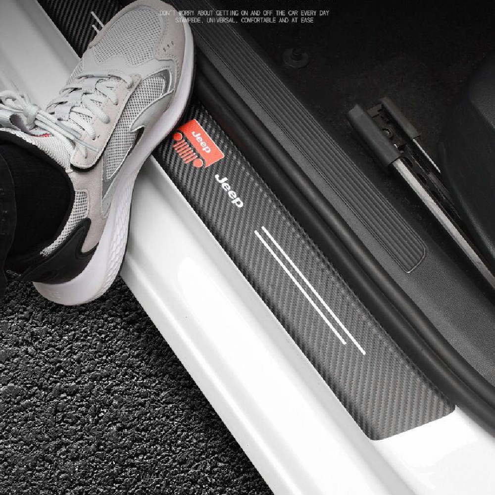 Carbon fibre car door sill sticker