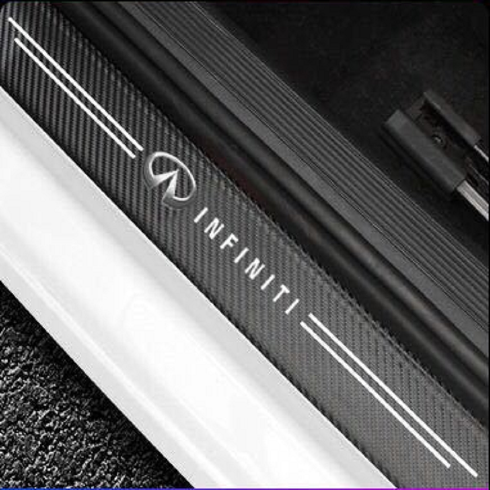 Carbon fibre car door sill sticker