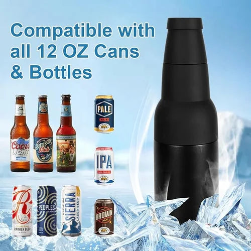 Beer Bottle and Can Cooler with Beer Opener 1