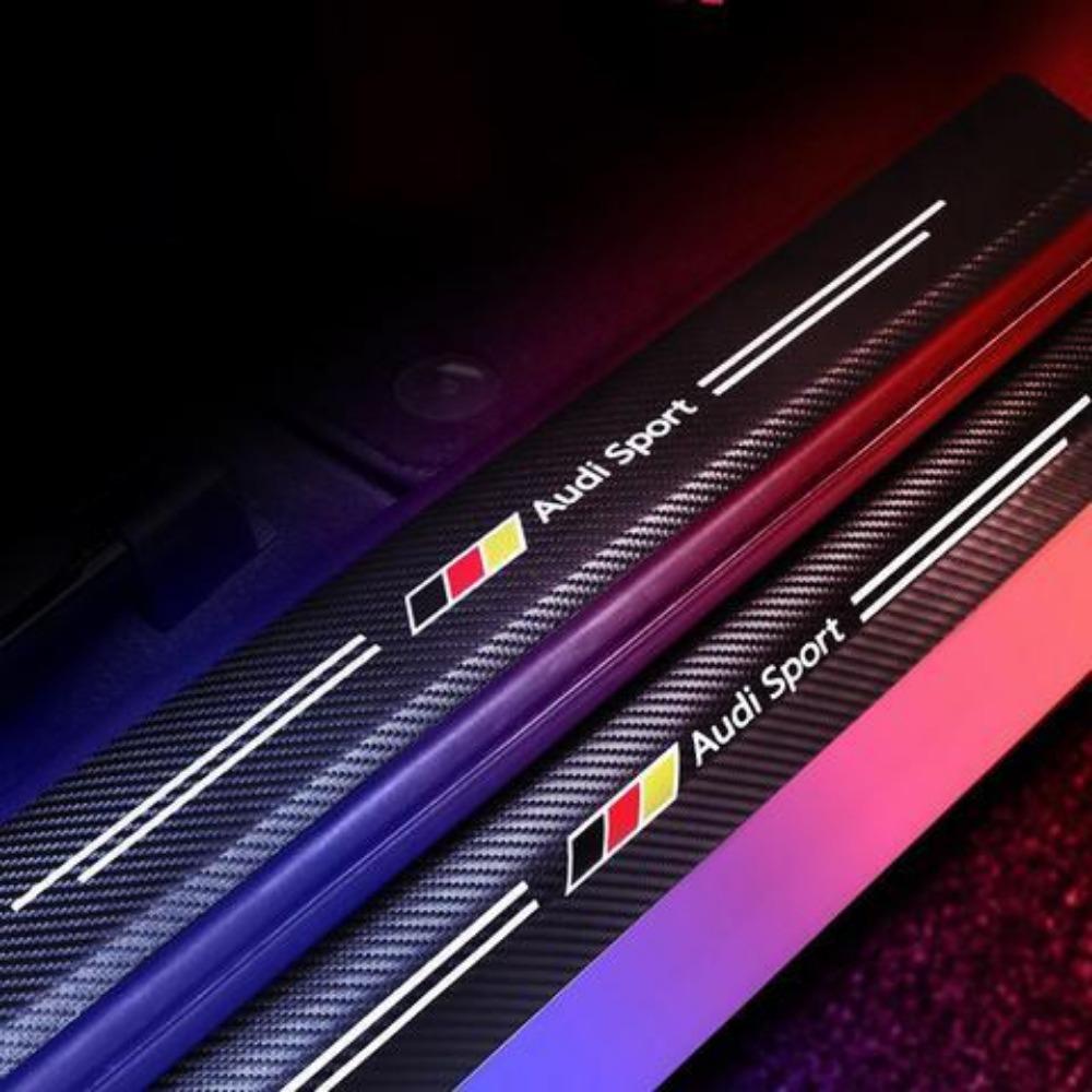 Carbon fibre car door sill sticker