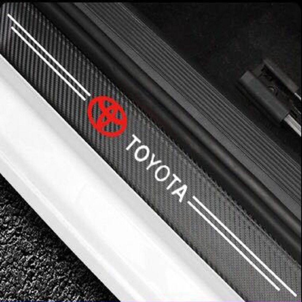 Carbon fibre car door sill sticker