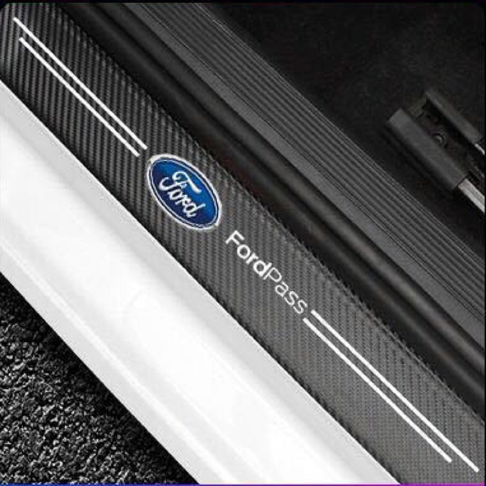 Carbon fibre car door sill sticker