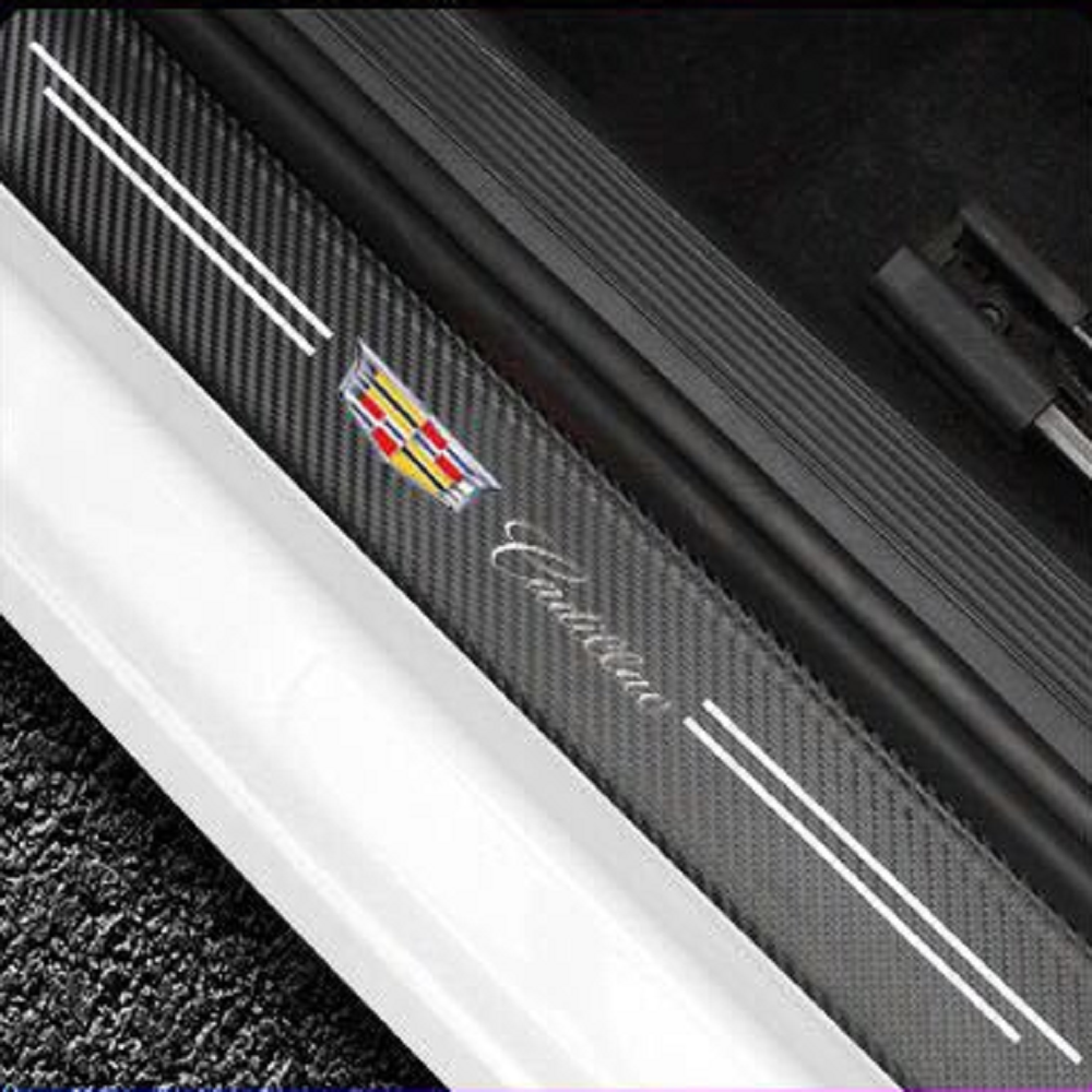 Carbon fibre car door sill sticker