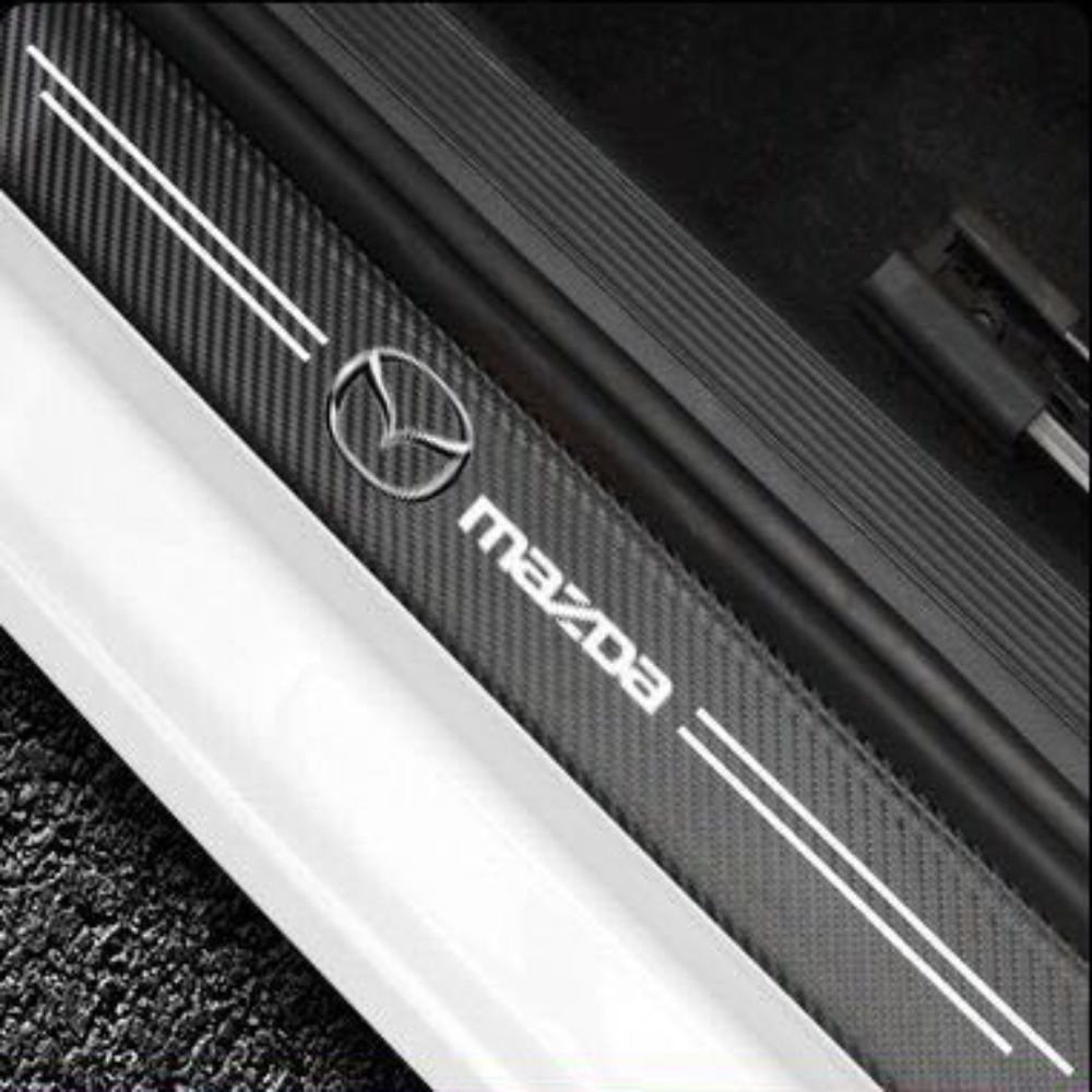 Carbon fibre car door sill sticker