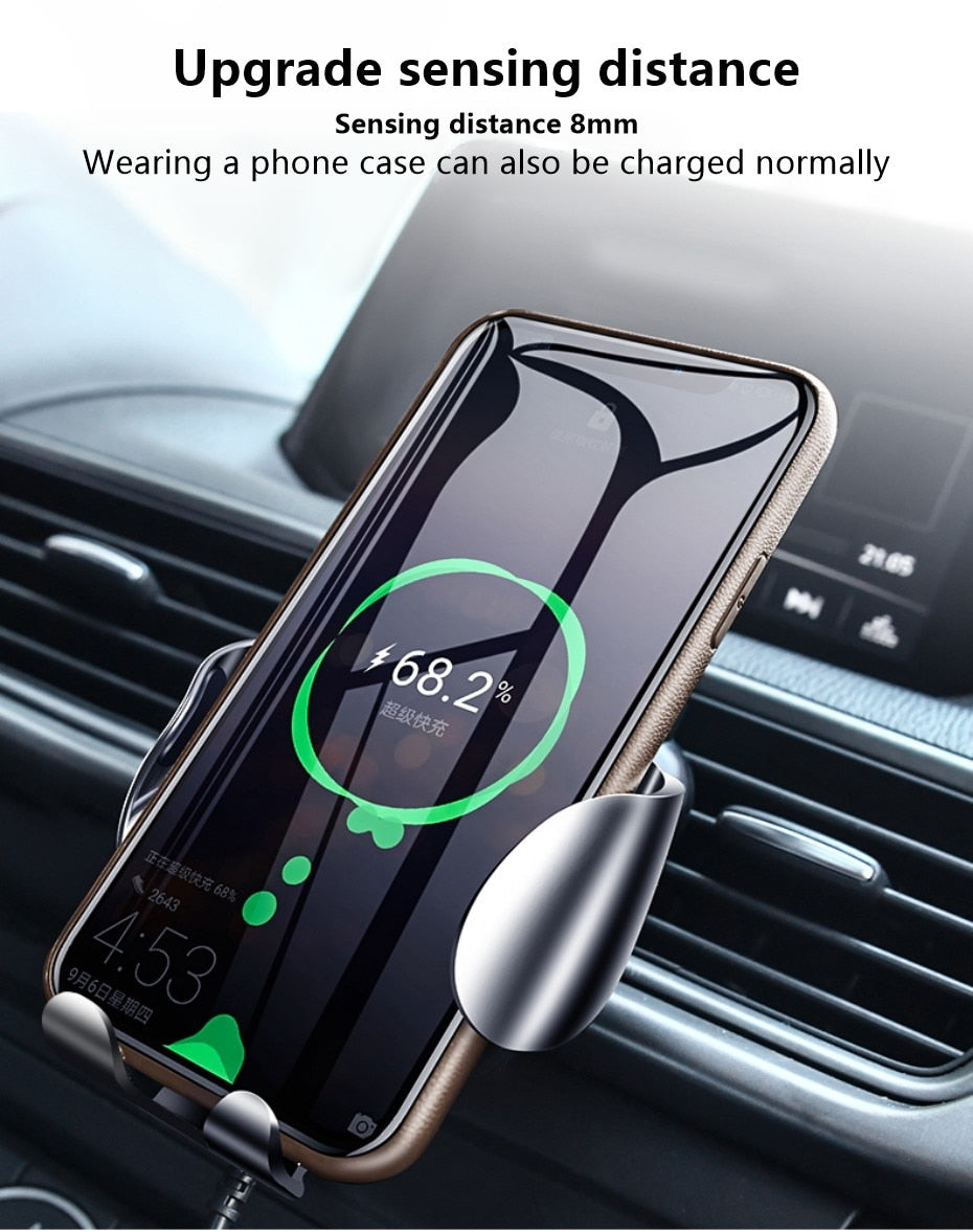 Car Logo Customized Mobile Phone Holder For Wireless Charging In The Car